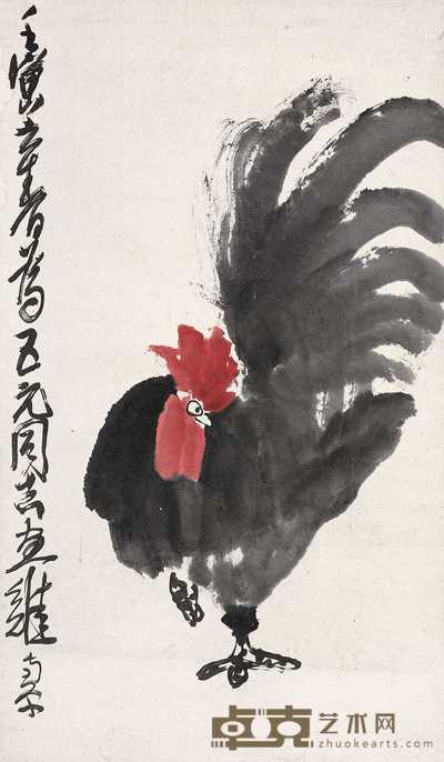 陈子庄 1962年作 大吉图 立轴 66×38cm